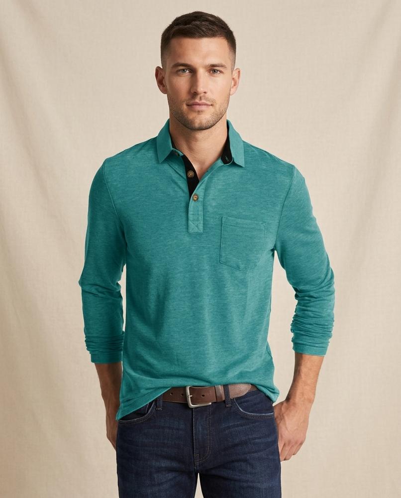 Lands Fashion - Nases | Long-Sleeved Heathered Shirt Men