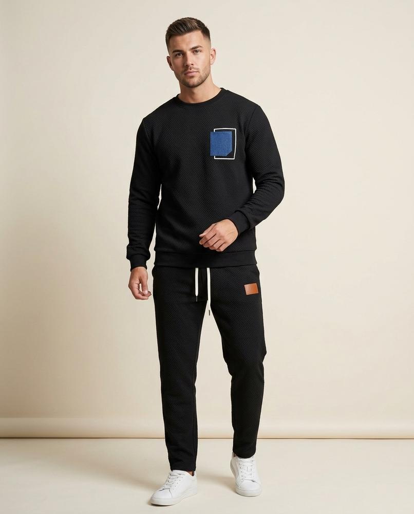 Lands Fashion - Yisev | Quilted Two-Piece Suit Men