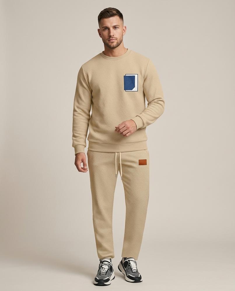 Lands Fashion - Yisev | Quilted Two-Piece Suit Men