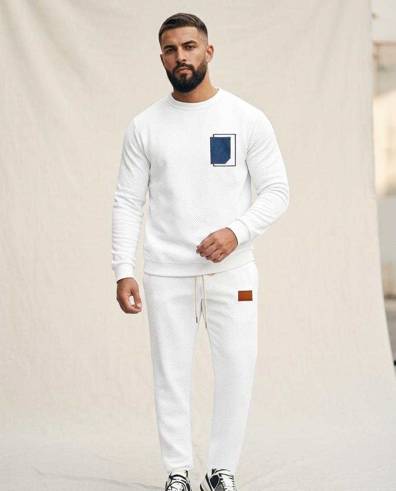 Lands Fashion - Yisev | Quilted Two-Piece Suit Men