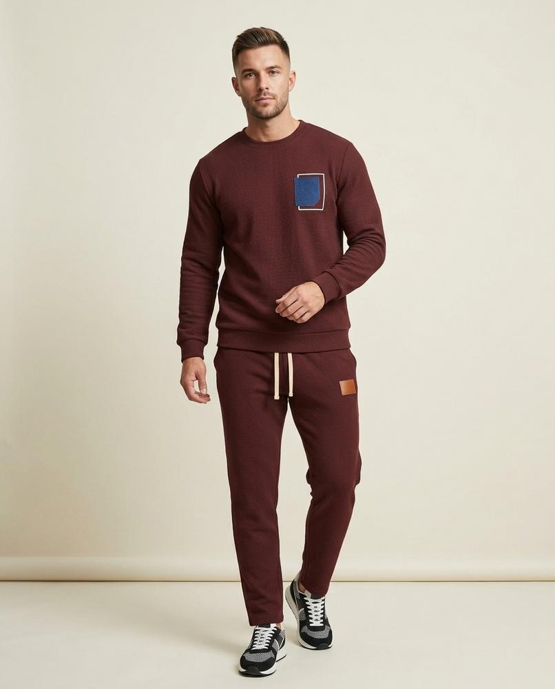Lands Fashion - Yisev | Quilted Two-Piece Suit Men
