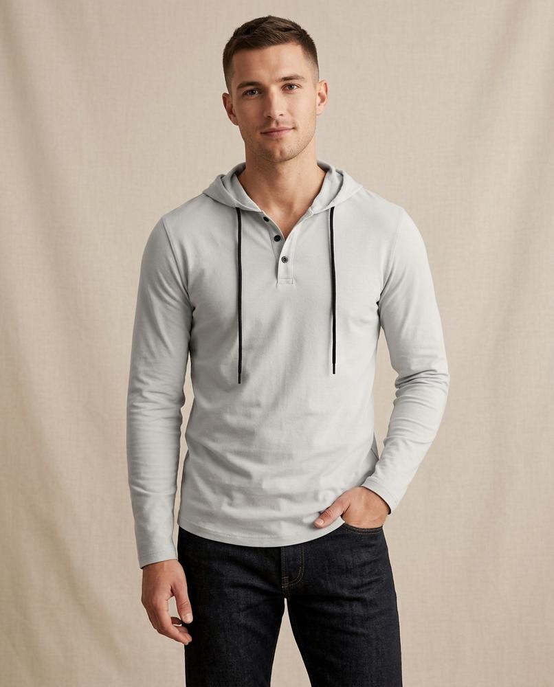Lands Fashion - Luzev | Buttoned Long-Sleeved Hoodie Men