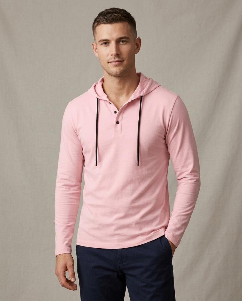 Lands Fashion - Luzev | Buttoned Long-Sleeved Hoodie Men