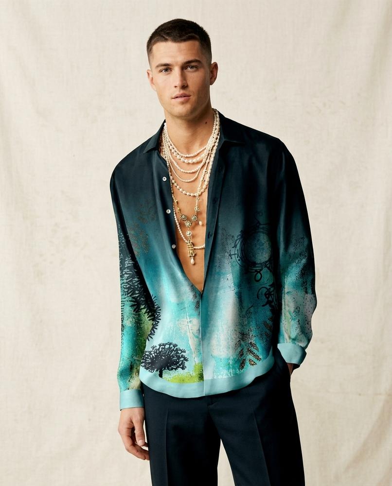 Lands Fashion - Cekud | Printed Long-Sleeved Shirt Men
