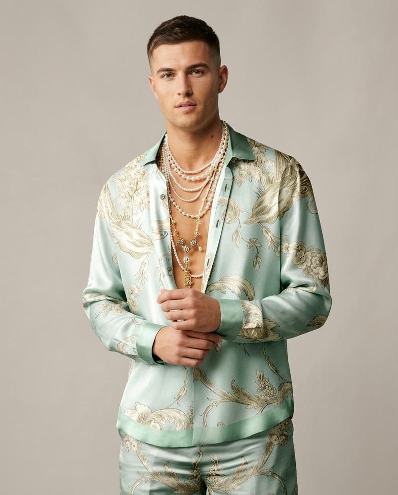 Lands Fashion - Cekud | Printed Long-Sleeved Shirt Men