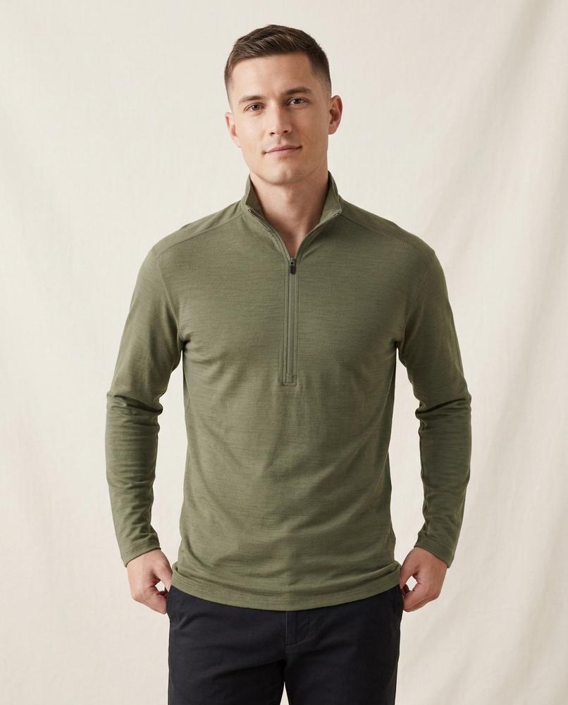 Lands Fashion - Rirot | Quarter-Zip Merino Wool Sweater Men