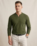 Lands Fashion - Rabod | Long-Sleeved Split-Neck T-Shirt Men