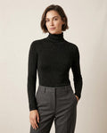 Lands Fashion - Moher | Glittery Cropped Turtleneck Sweater Women
