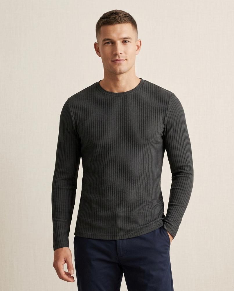 Lands Fashion - Vipik | Ribbed Long-Sleeved T-Shirt Men