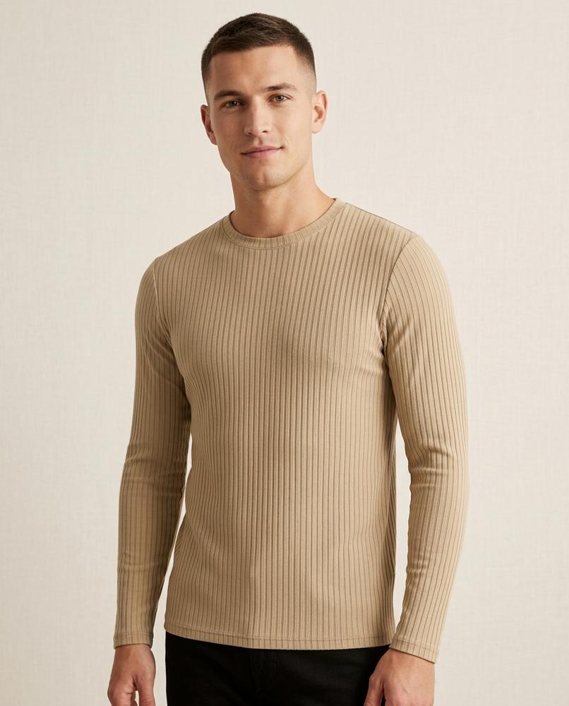 Lands Fashion - Vipik | Ribbed Long-Sleeved T-Shirt Men