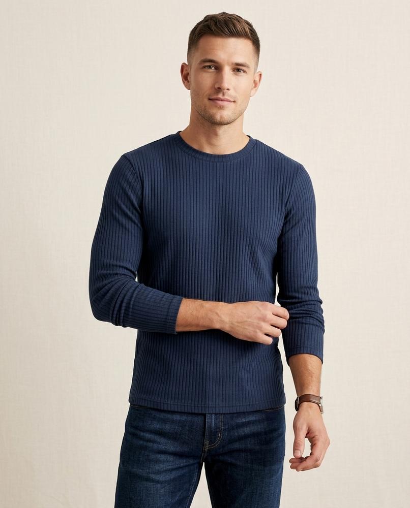 Lands Fashion - Vipik | Ribbed Long-Sleeved T-Shirt Men