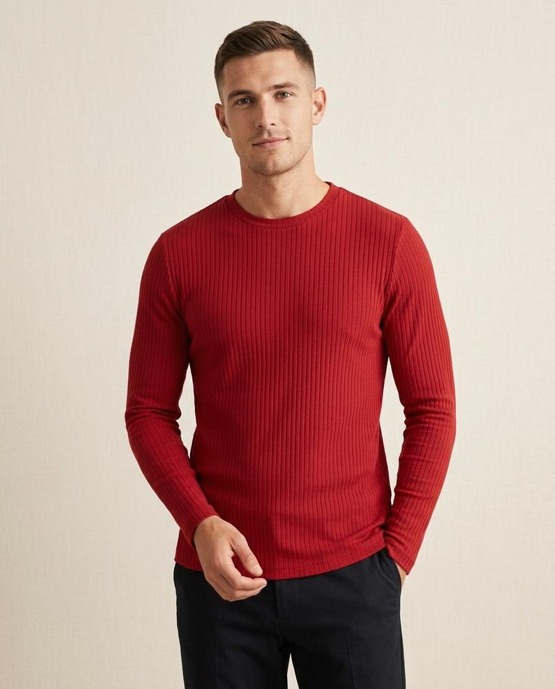 Lands Fashion - Vipik | Ribbed Long-Sleeved T-Shirt Men