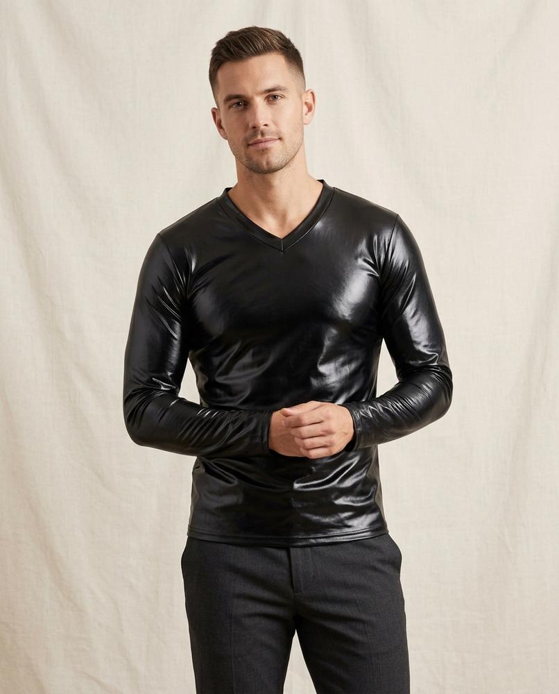 Lands Fashion - Marim | Shiny Slim-Fit Shirt Men