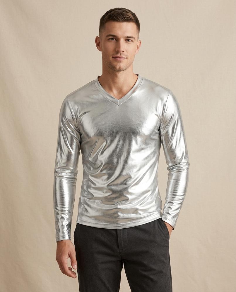 Lands Fashion - Marim | Shiny Slim-Fit Shirt Men