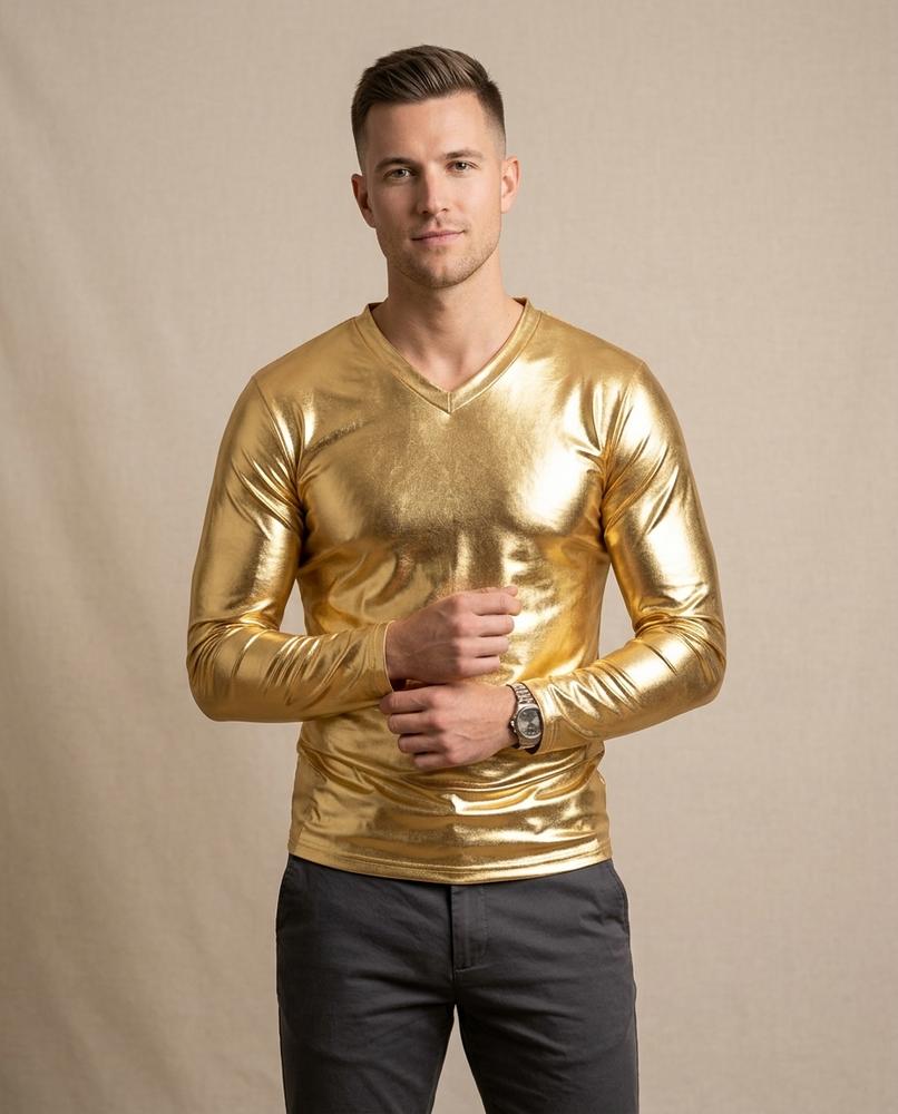 Lands Fashion - Marim | Shiny Slim-Fit Shirt Men