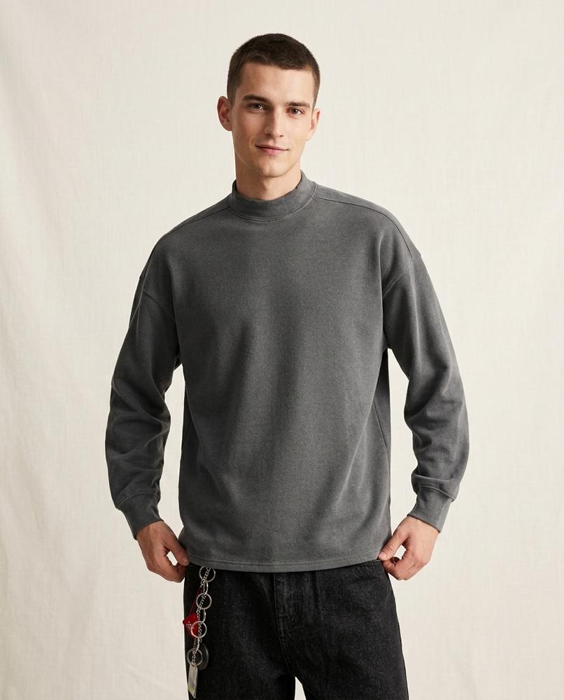 Lands Fashion - Yokud | Mock Neck Relaxed Fit Sweatshirt Men