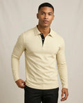 Lands Fashion - Lazot | Long-Sleeved Contrast-Placket Sweater Men