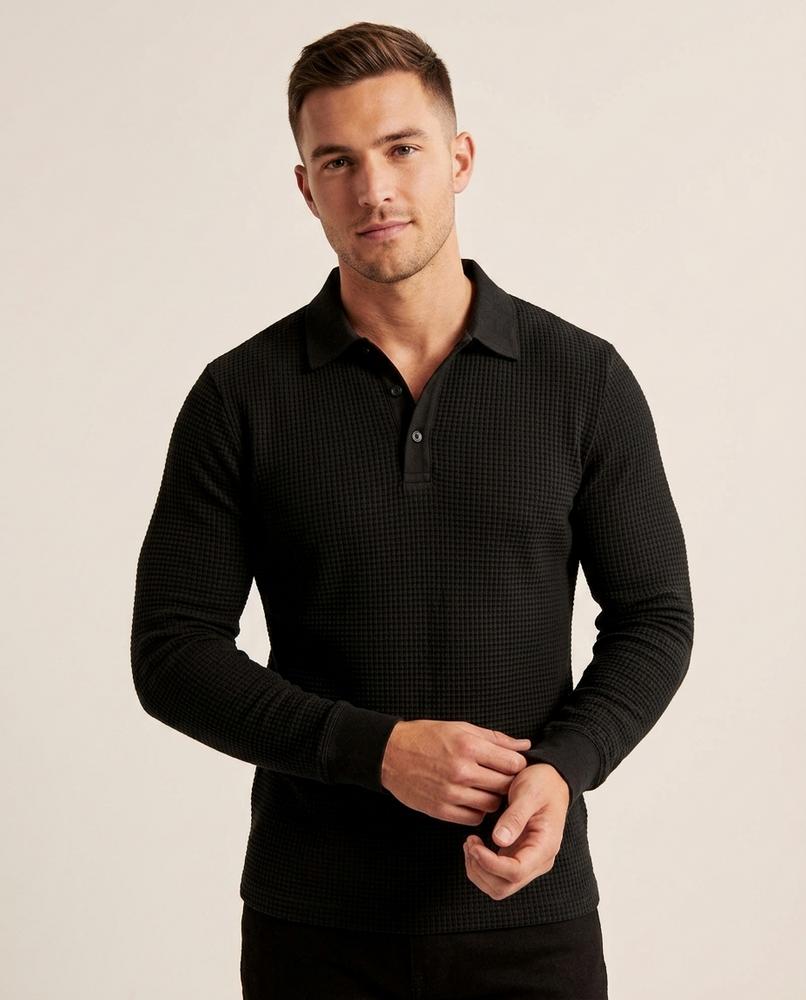 Lands Fashion - Suvud | Waffle-Knit Long-Sleeved Shirt Men