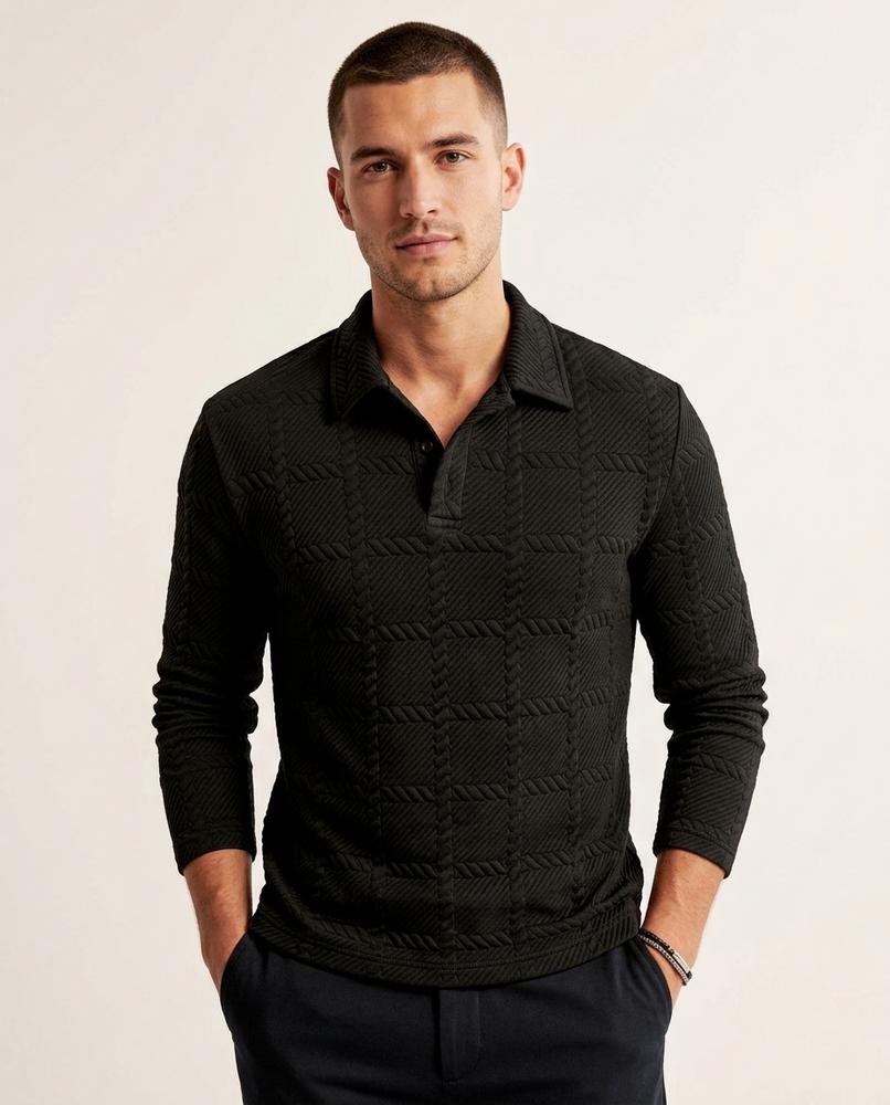 Lands Fashion - Aenet | Textured Long-Sleeved Sweater Men