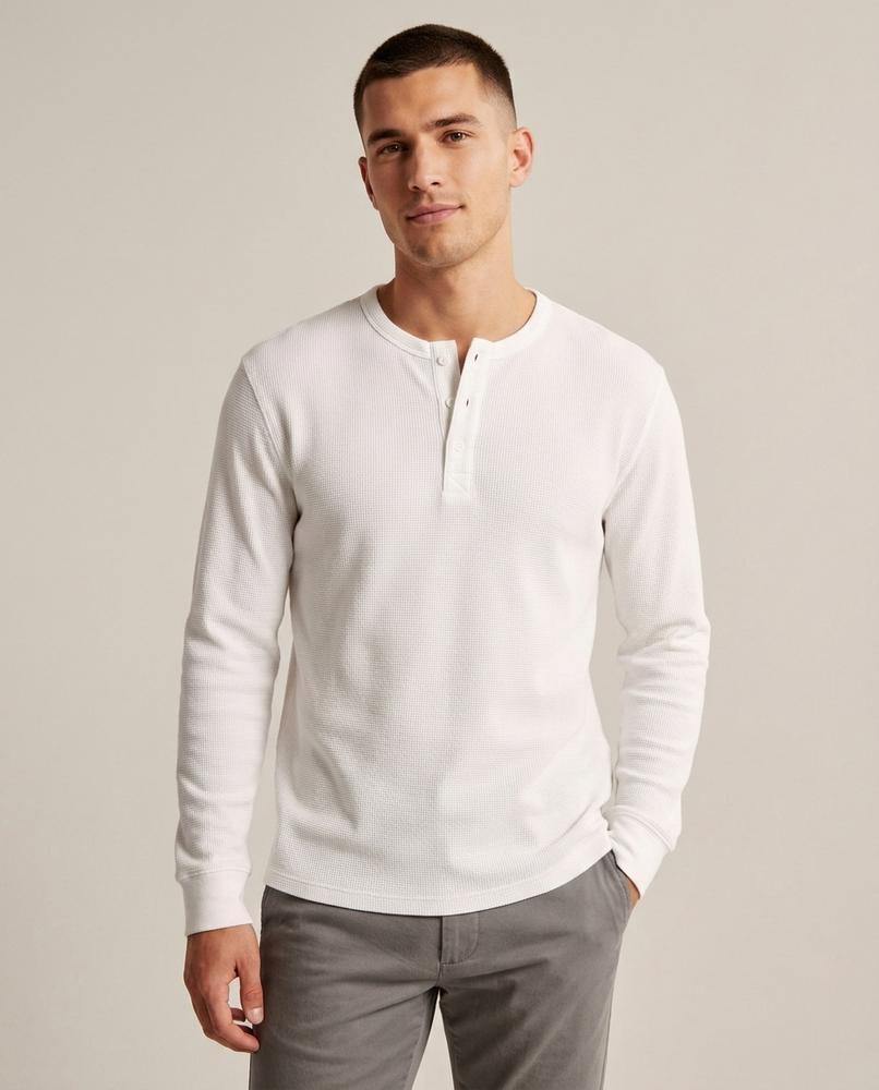 Lands Fashion - Nugas | Waffle-Knit Buttoned-Placket Shirt Men
