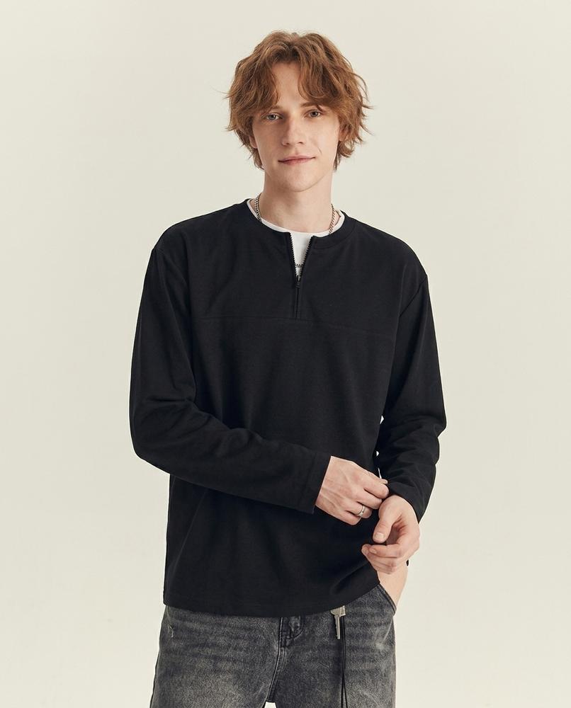 Lands Fashion - Eurem | Half-Zip Long-Sleeved Shirt Men