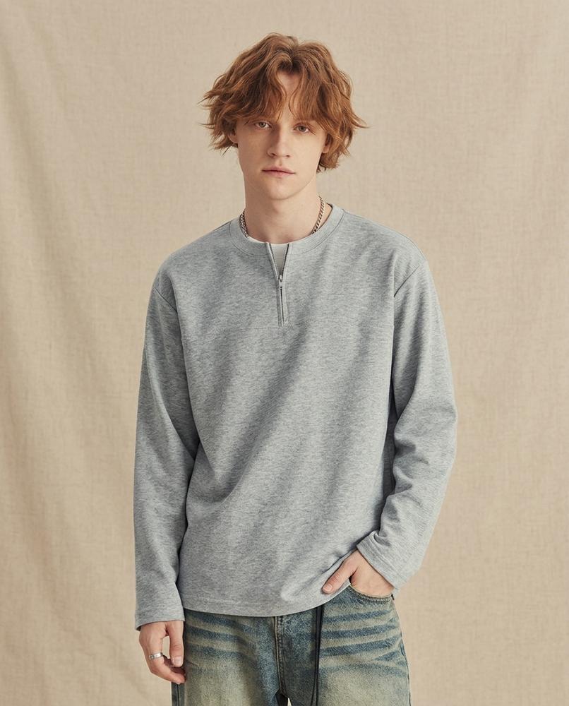 Lands Fashion - Eurem | Half-Zip Long-Sleeved Shirt Men