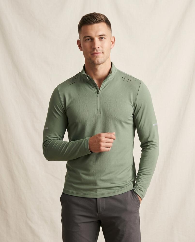 Lands Fashion - Tedad | Quarter-Zip Perforated Shirt Men