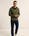 Lands Fashion - Tovet | Waffle-Knit Half-Zip Hoodie Men