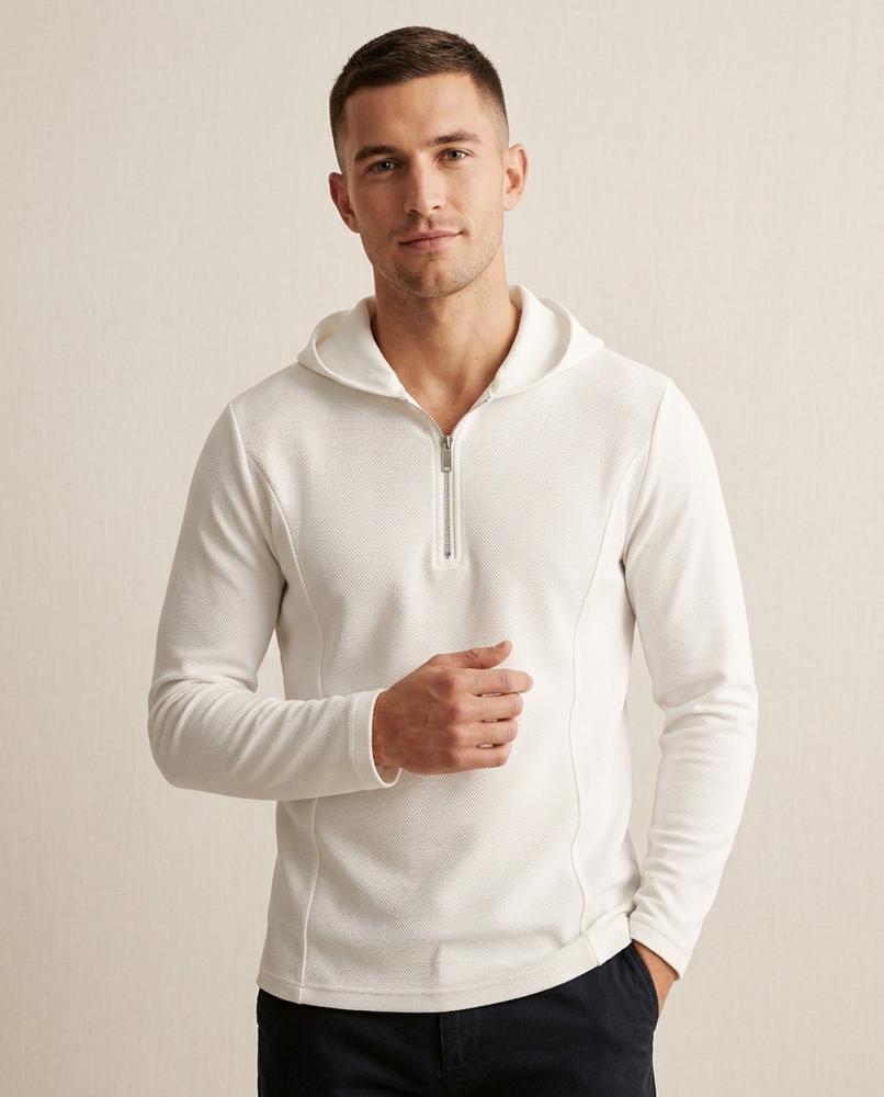 Lands Fashion - Tovet | Waffle-Knit Half-Zip Hoodie Men