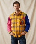 Lands Fashion - Zepik | Plaid Color-Block Shirt Men