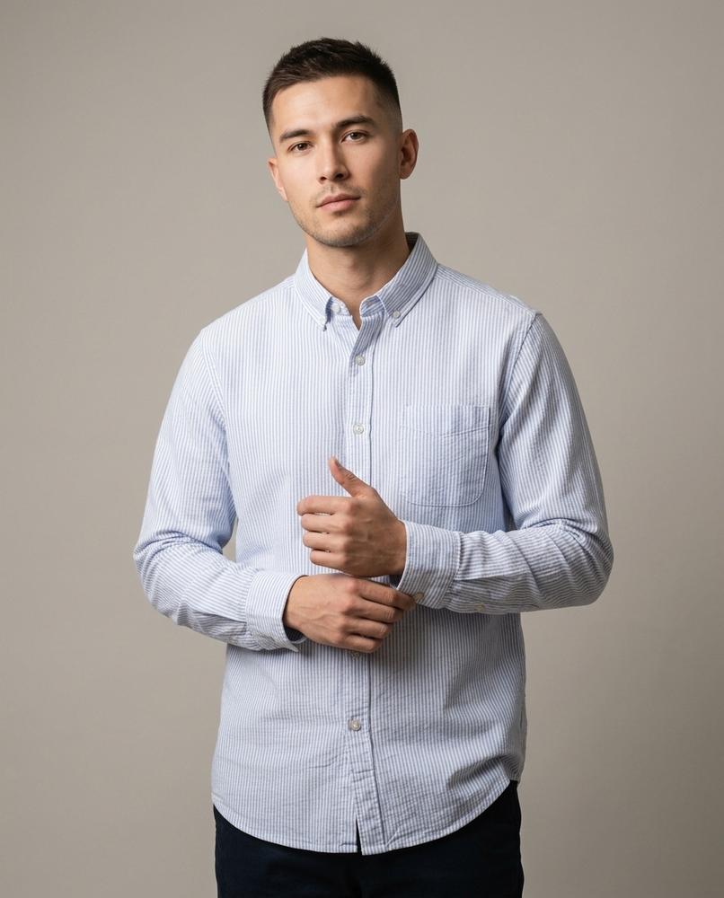 Lands Fashion - Mepit | Striped Button-Down Shirt Men