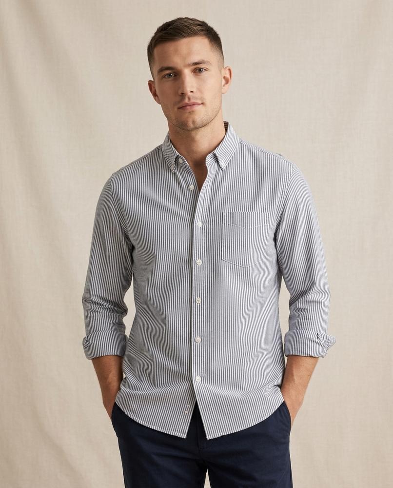 Lands Fashion - Mepit | Striped Button-Down Shirt Men