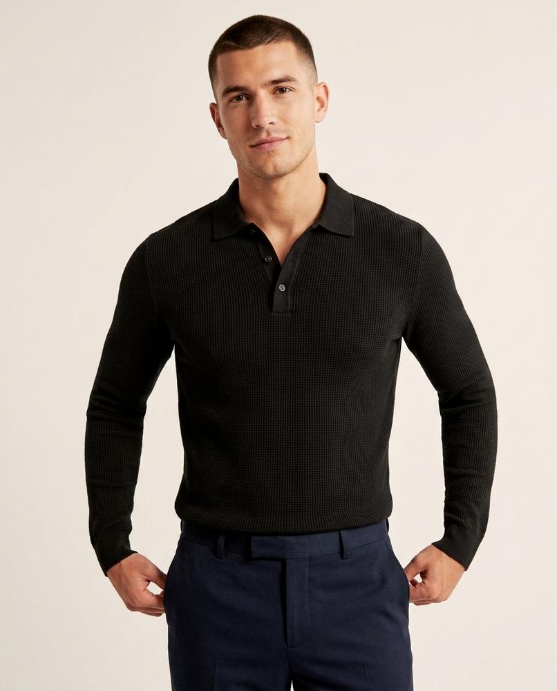 Lands Fashion - Kakuk | Waffle-Knit Slim-Fit Sweater Men