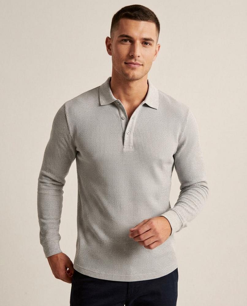 Lands Fashion - Kakuk | Waffle-Knit Slim-Fit Sweater Men