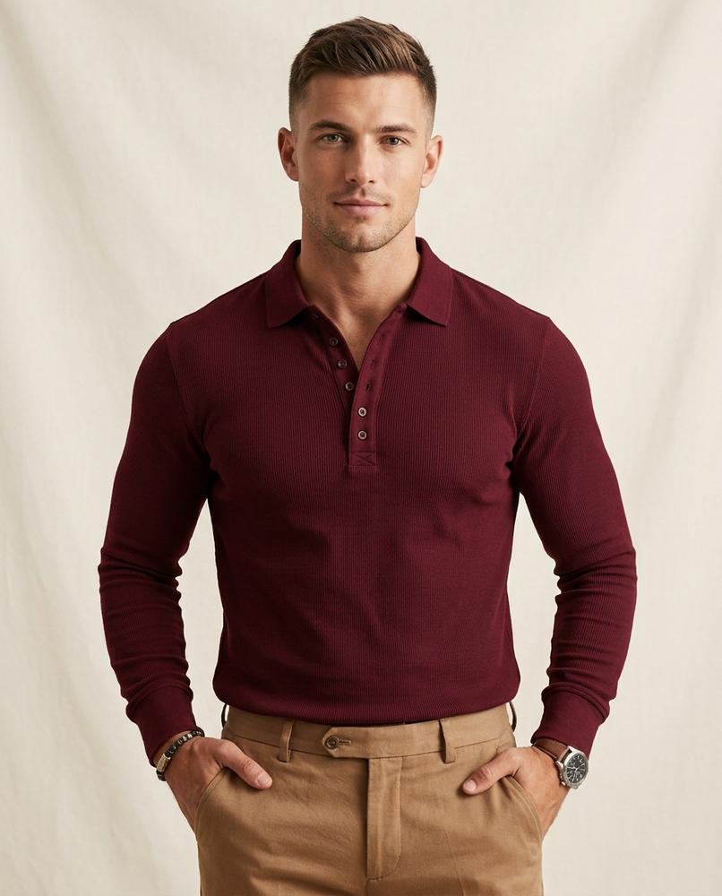 Lands Fashion - Kakuk | Waffle-Knit Slim-Fit Sweater Men