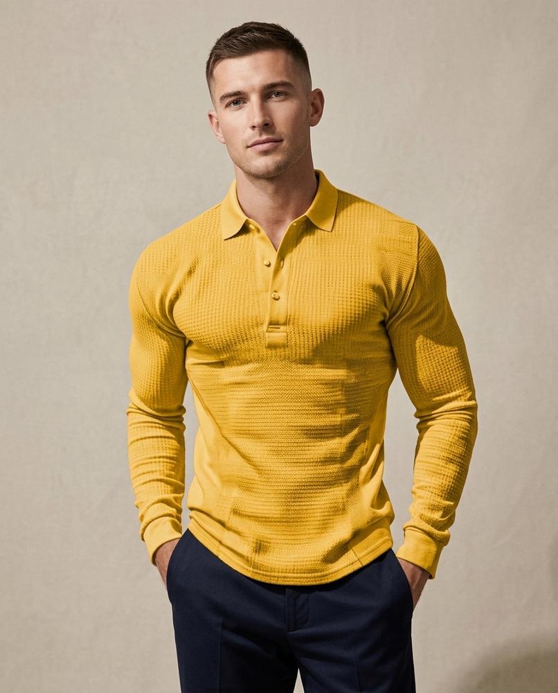 Lands Fashion - Kakuk | Waffle-Knit Slim-Fit Sweater Men