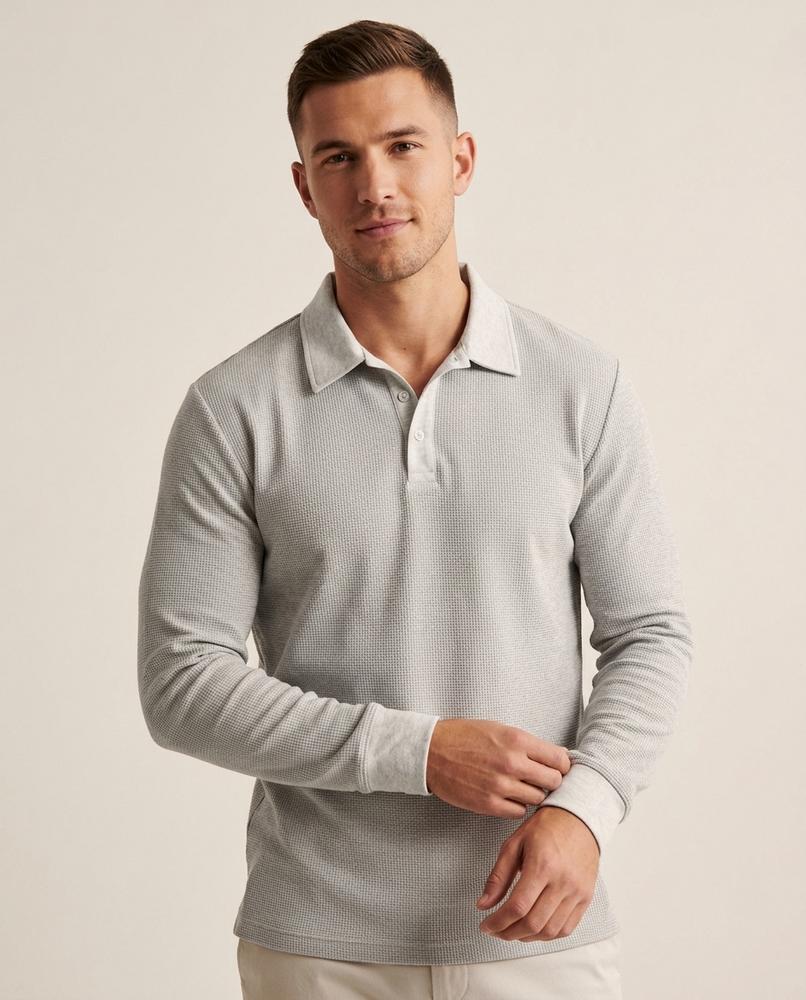 Lands Fashion - Yigit | Waffle-Knit Long-Sleeved Shirt Men