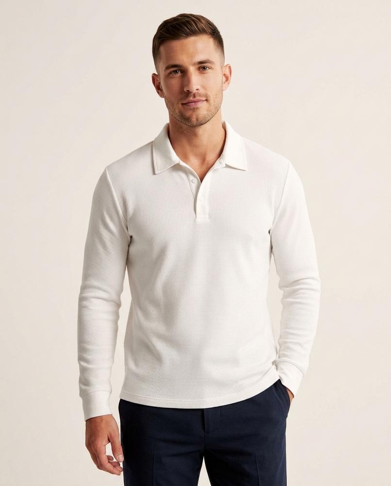 Lands Fashion - Yigit | Waffle-Knit Long-Sleeved Shirt Men