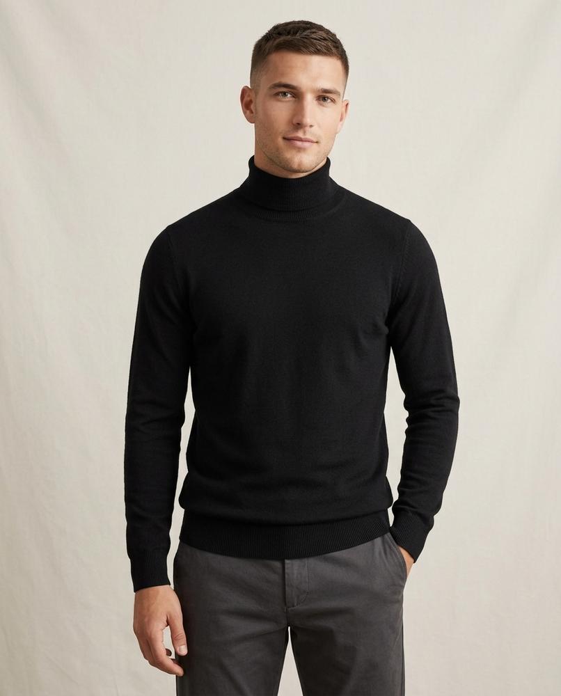 Lands Fashion - Rimot | Fine-Knit Slim-Fit Turtleneck Sweater Men