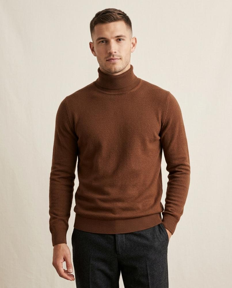 Lands Fashion - Rimot | Fine-Knit Slim-Fit Turtleneck Sweater Men