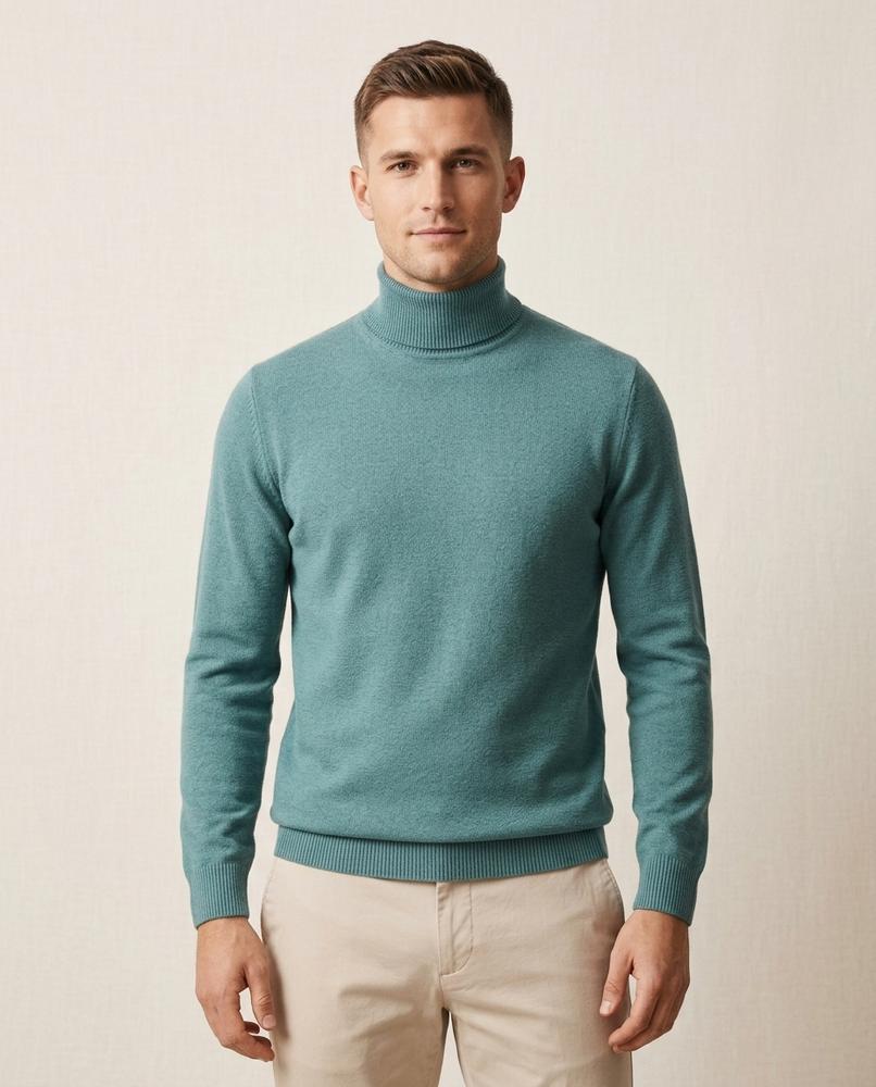 Lands Fashion - Rimot | Fine-Knit Slim-Fit Turtleneck Sweater Men