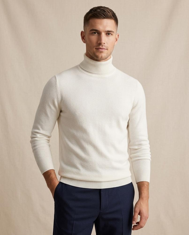 Lands Fashion - Rimot | Fine-Knit Slim-Fit Turtleneck Sweater Men