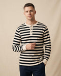 Lands Fashion - Yinid | Striped Henley T-Shirt Men