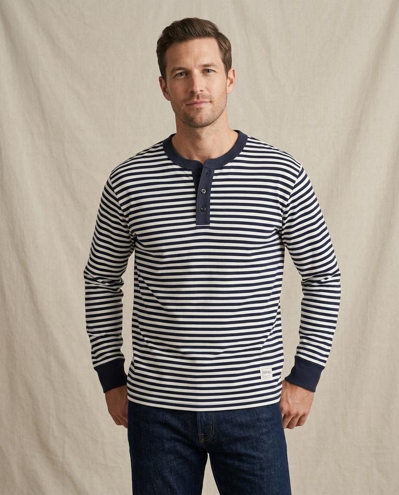 Lands Fashion - Yinid | Striped Henley T-Shirt Men