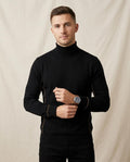 Lands Fashion - Nasal | Fine-Knit Piped Turtleneck Sweater Men