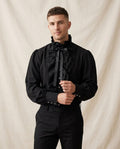 Lands Fashion - Yafel | Ruffled-Front Long-Sleeved Shirt Men
