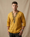 Lands Fashion - Nurad | Embroidered V-Neck Tunic Men