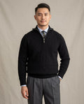 Lands Fashion - Sufar | Cable-Knit Quarter-Zip Sweater Men