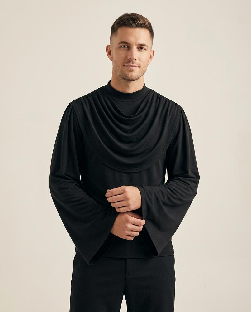 Lands Fashion - Doram | Draped Flared-Sleeve Top Men