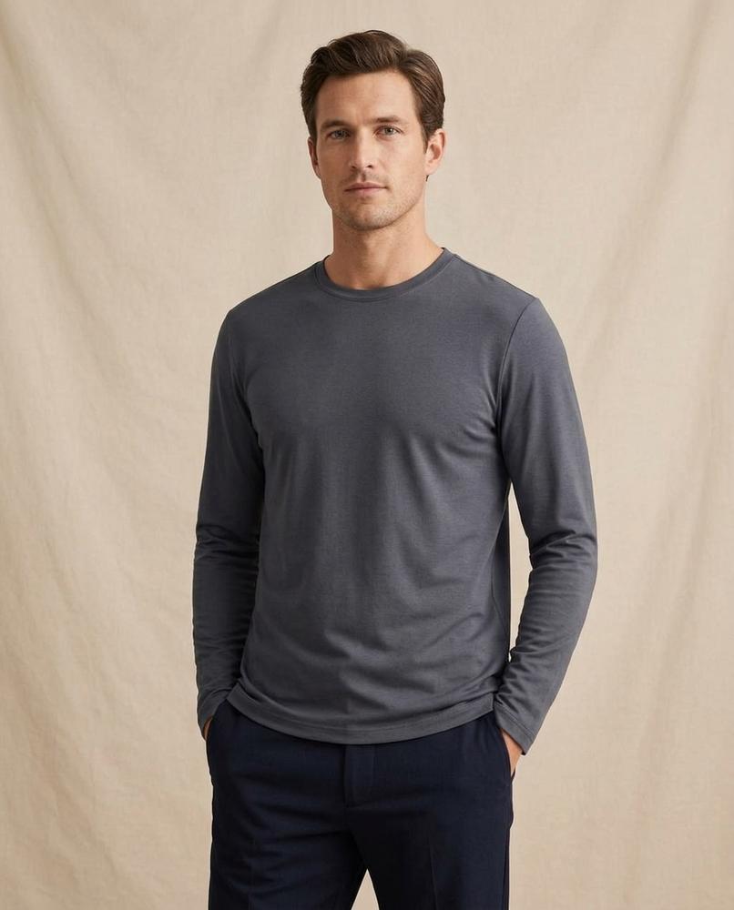 Lands Fashion - Kevon | Long-Sleeved Round-Neck T-Shirt Men